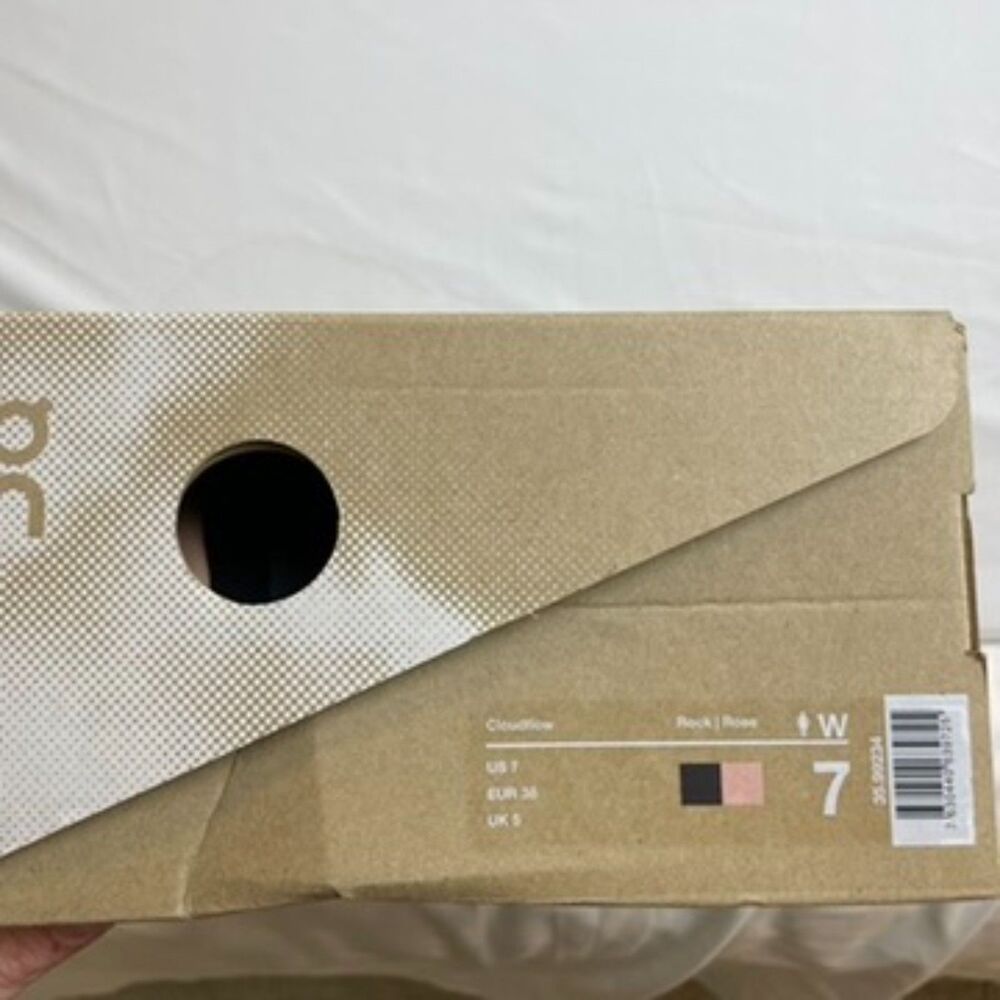 On Running Women's Cloudflow Running Shoes Size 7 NIB Rock Rose Gray Peach - Picture 6 of 6